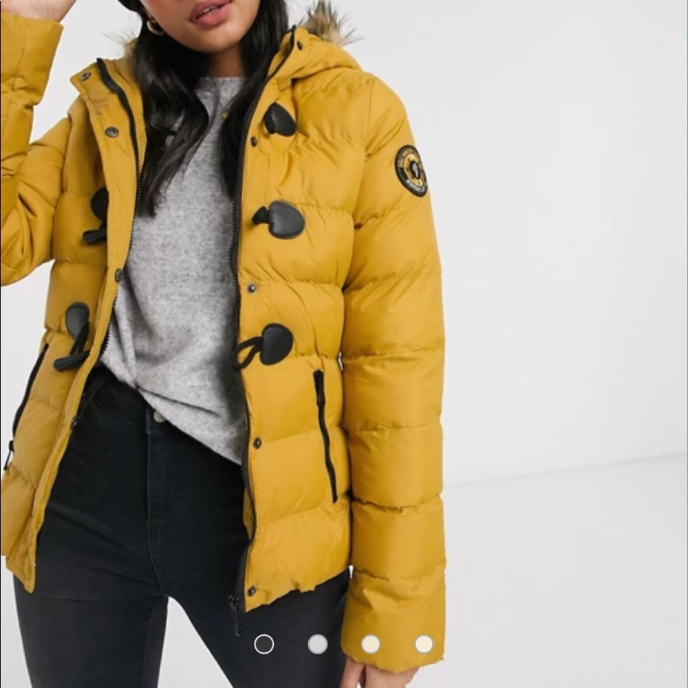 NWT Brave Soul padded coat w/faux fur trim hood